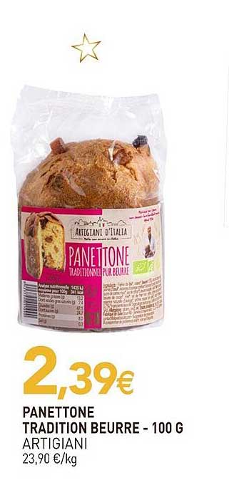 panettone tradition beurre artigiani - 100 g