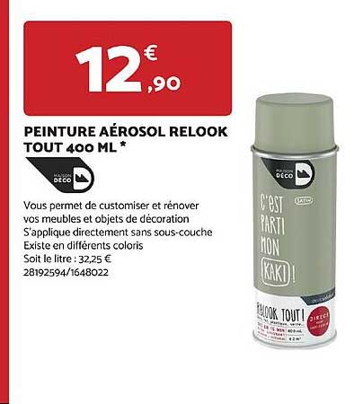 Peinture Aérosol Relook Tout 400 Ml