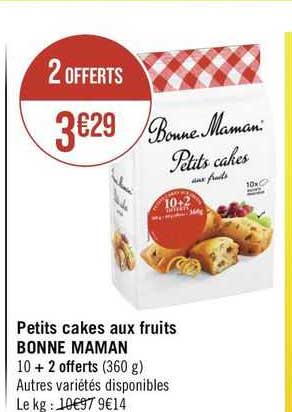 petits cakes aux fruits bonne maman