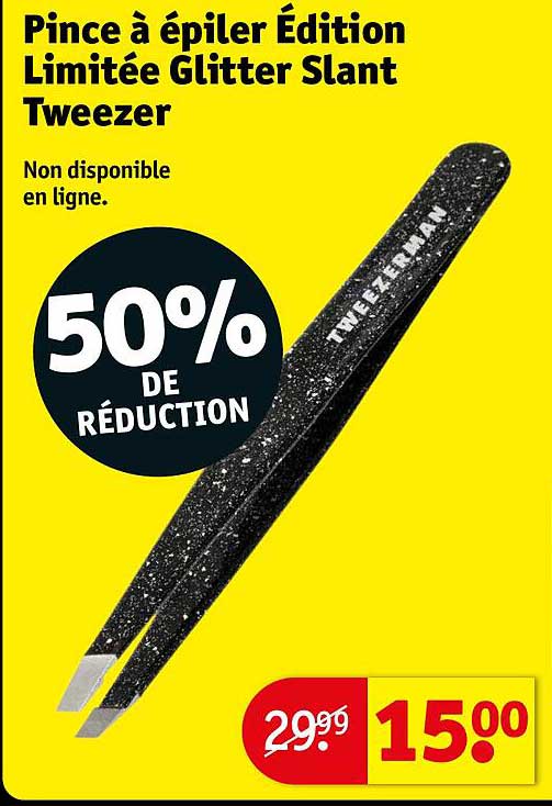 pince à épiler édition limitée glitter slant tweezer