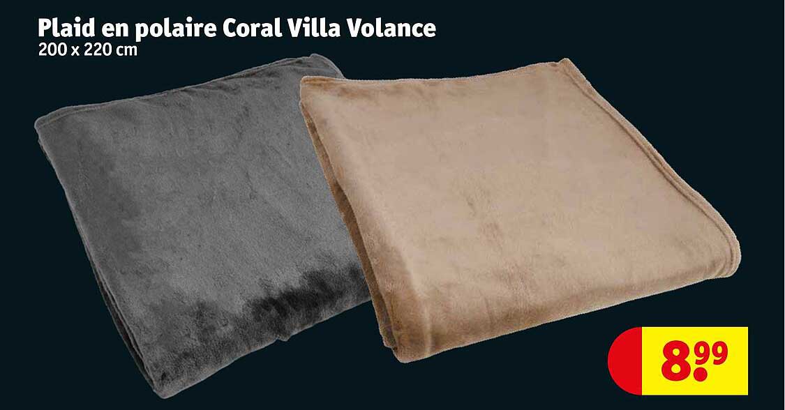 plaid en polaire coral villa volance