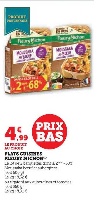 plats cuisinés fleury michon