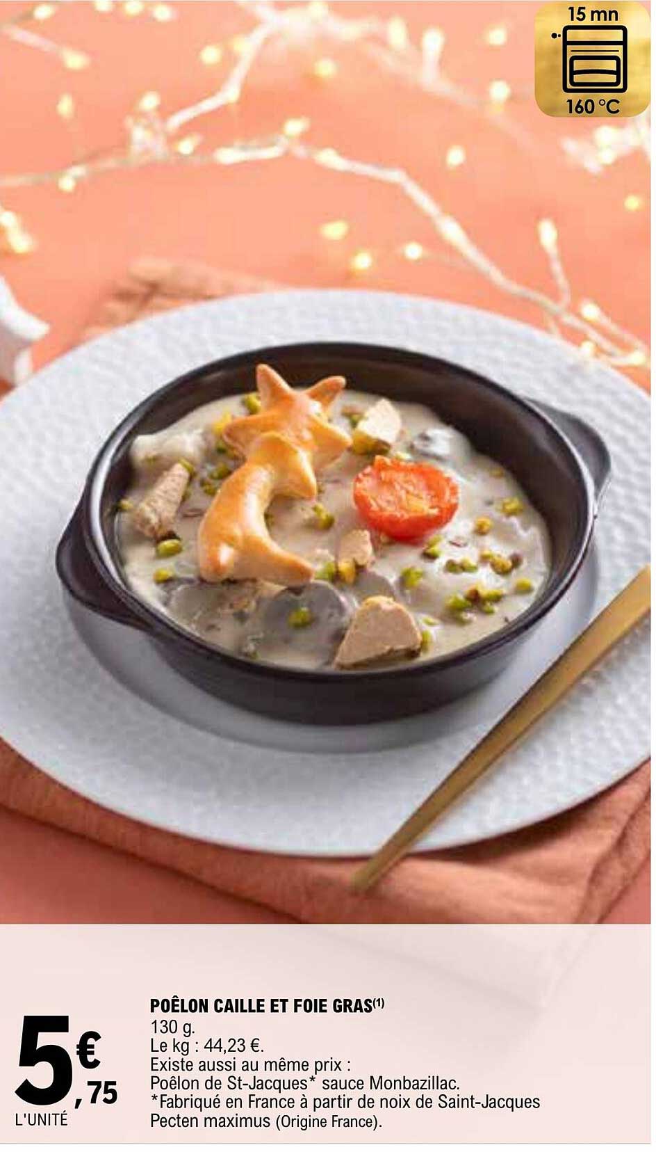 poélon caille et foie gras