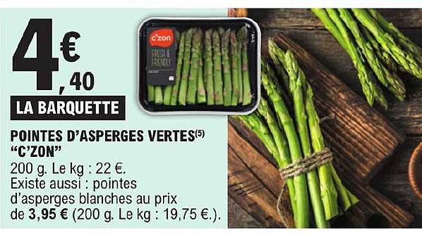 pointes d'asperges vertes "c'zon"
