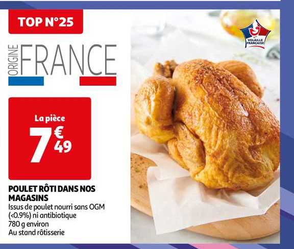 poulet rôti dans nos magasins