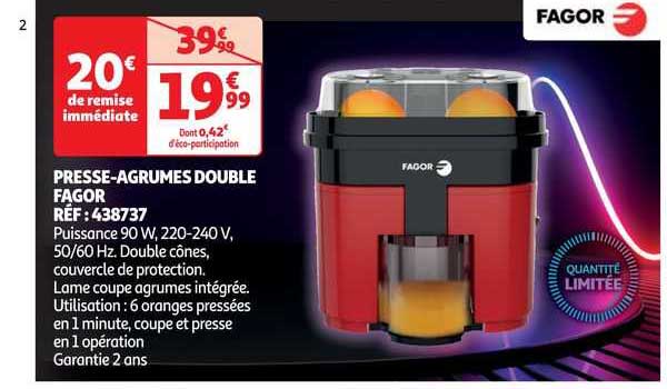 presse-agrumes double fagor réf. 438737