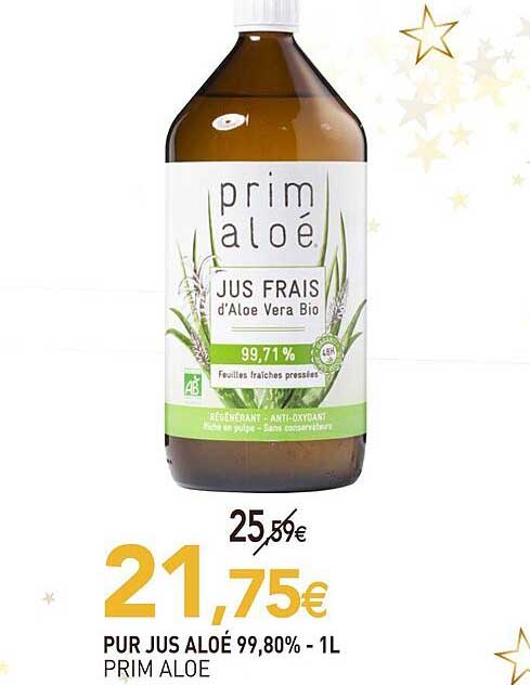 pur jus aloé 99,80% prim aloé - 1 l