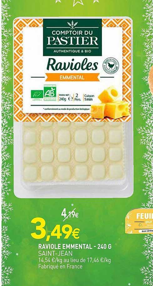 raviole emmental saint-jean - 240 g