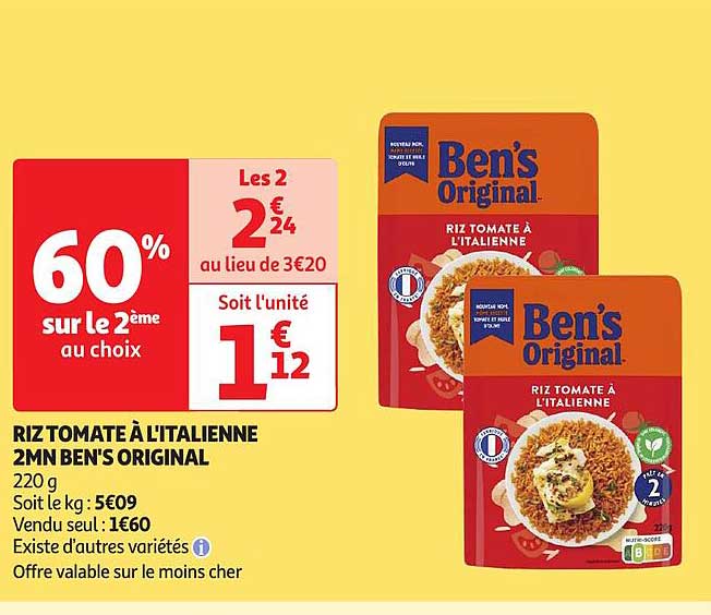 riz tomate à l'italienne 2mm ben's original