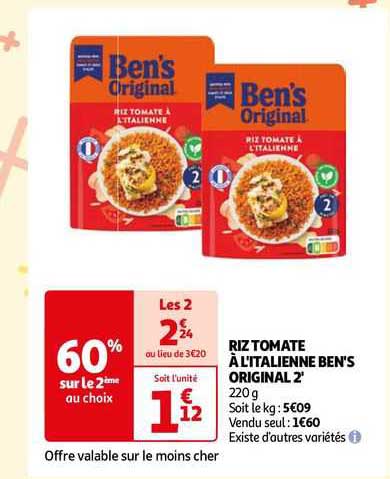 riz tomate à l'italienne ben's original 2'