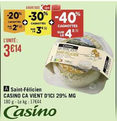 saint-félicien casino ça vient d'ici 29% mg