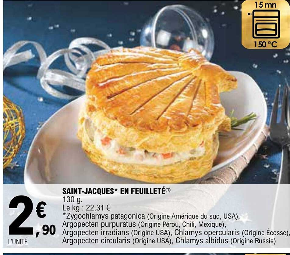 saint-jacques en feuilleté