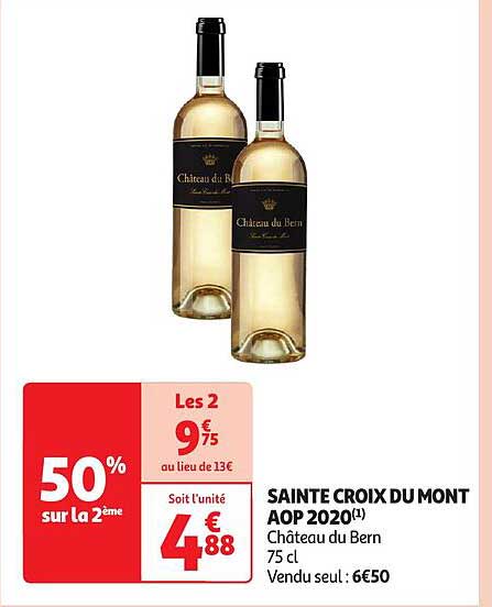 sainte croix du mont aop 2020 château du bern