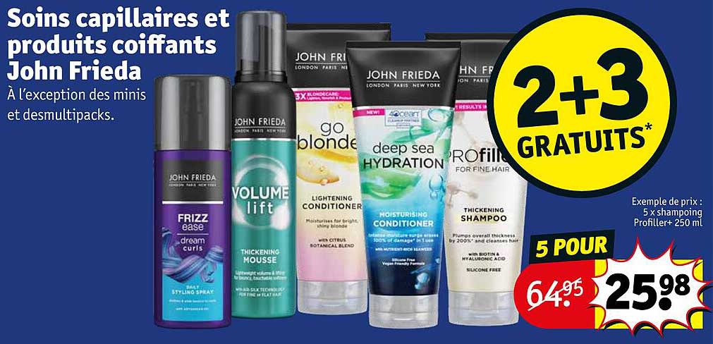 soins capillaires et produits coiffants john frieda