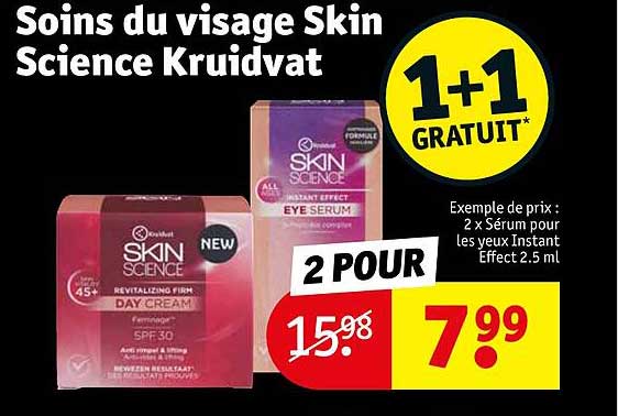soins du visage skin science kruidvat
