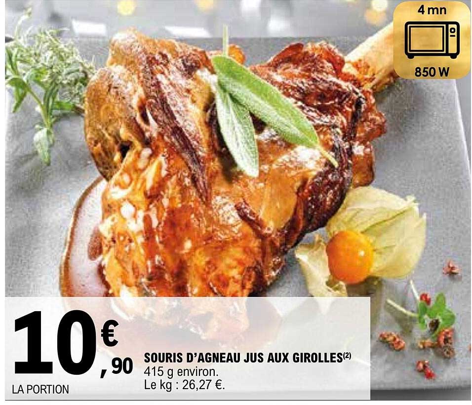 souris d'agneau jus aux girolles