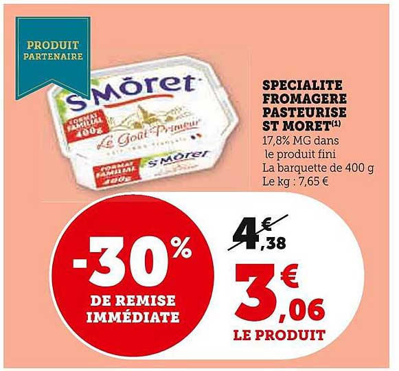 spécialité fromagère pasteurisé st môret