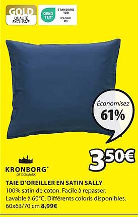 taie d'oreiller en satin sally kronborg