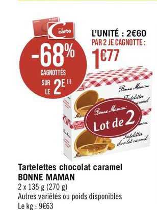 Tartelettes Chocolat Caramel Bonne Maman