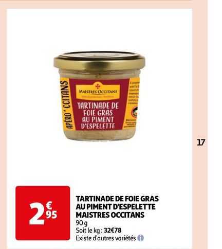 tartinade de foie gras au piment d'espelette maistres occitans