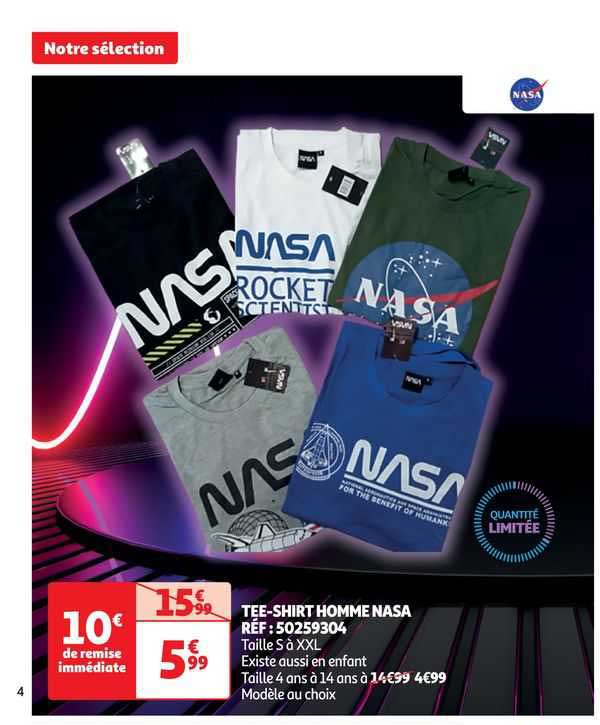 tee-shirt homme nasa réf : 50259304