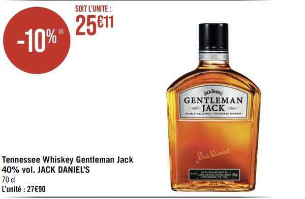 tennessee whiskey gentleman jack 40% vol. jack daniel's