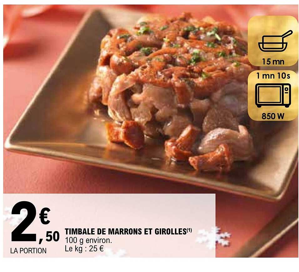 timbale de marrons et girolles