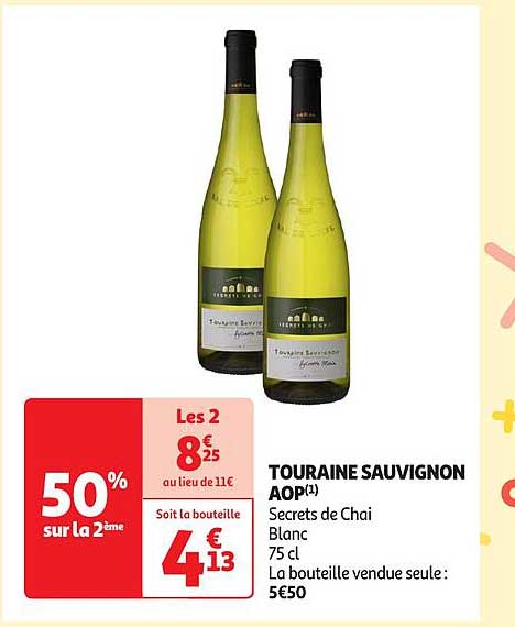 touraine sauvignon aop secrets de chai blanc