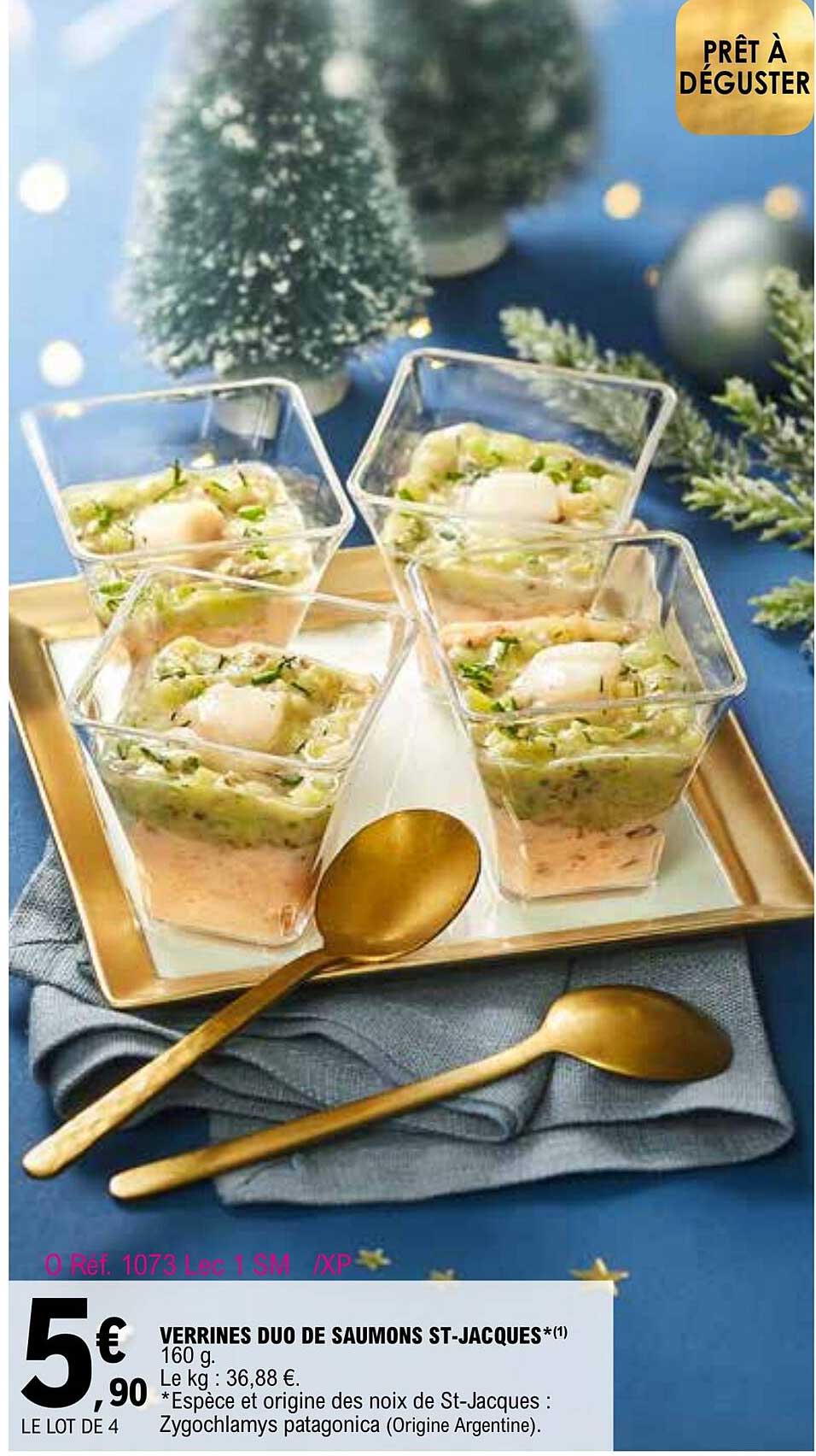 verrines duo de saumons st-jacques