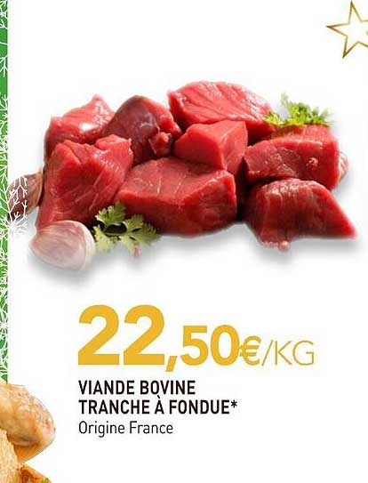 Viande Bovine Tranche à Fondue