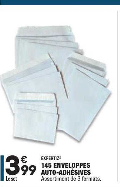 145 enveloppes auto-adhésives expertiz