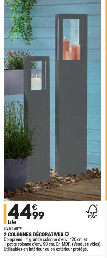 2 colonnes décoratives living art