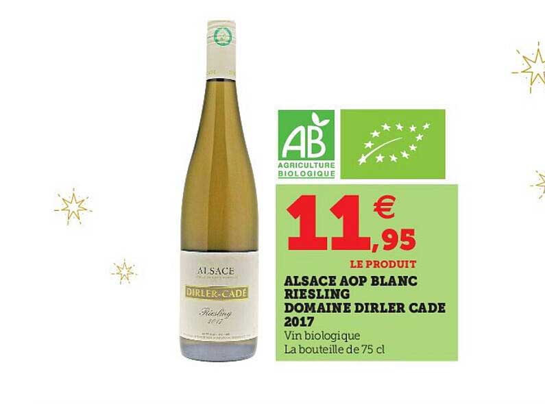 Alsace Aop Blanc Riesling Domaine Dirler Cade 2017