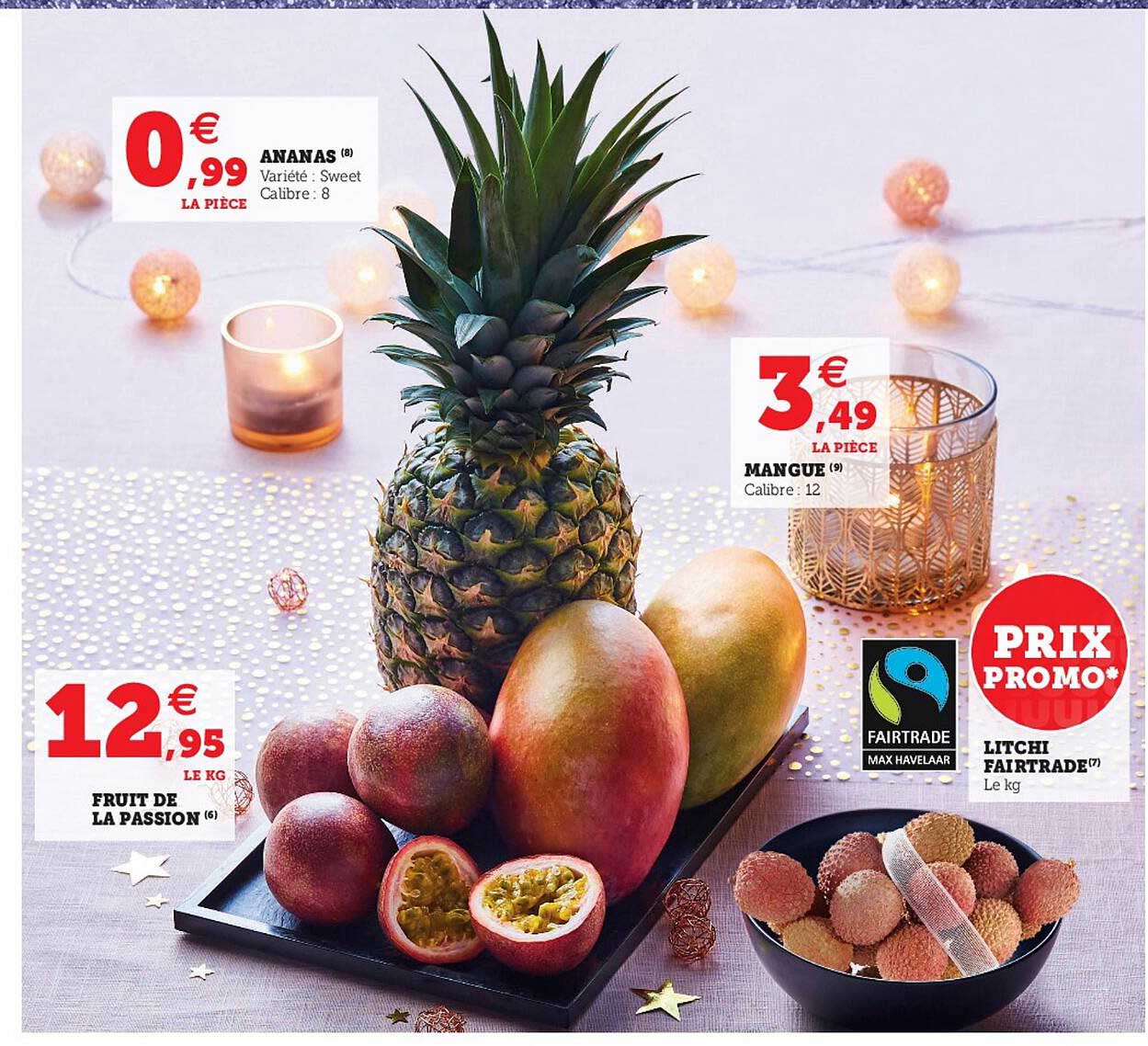 Ananas Sweet, Fruit De La Passion, Mangue, Litchi Fairtrade