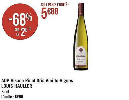 aop alsace pinot gris vieille vignes louis hauller