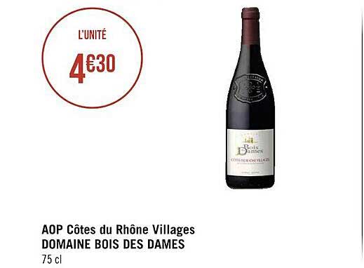 aop côtes du rhône villages domaine bois des dames