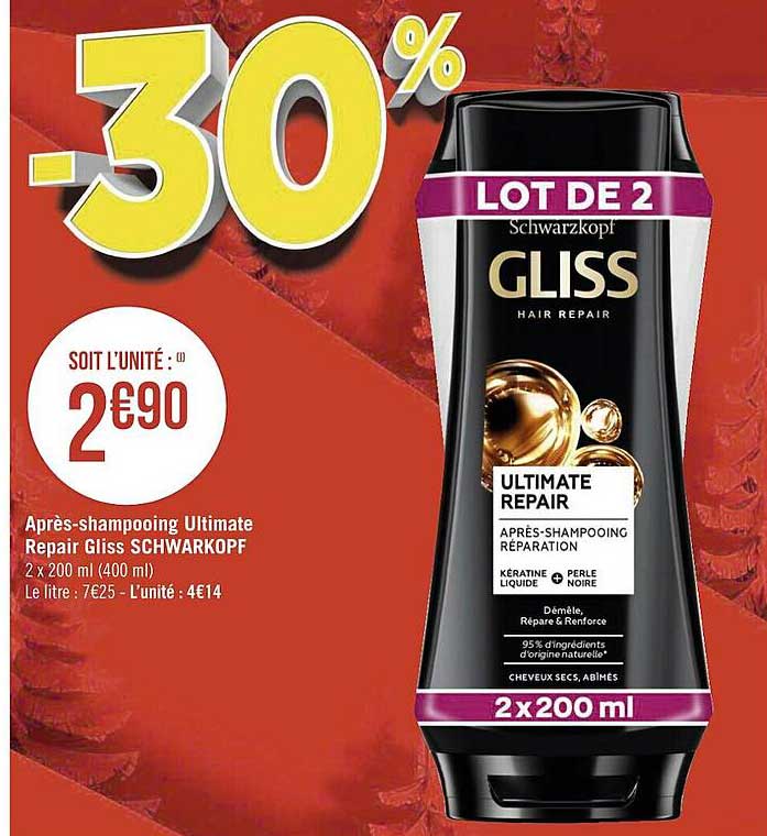 après-shampooing ultimate repair gliss schwarkopf