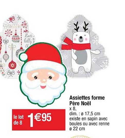Assiettes Forme Père Noël
