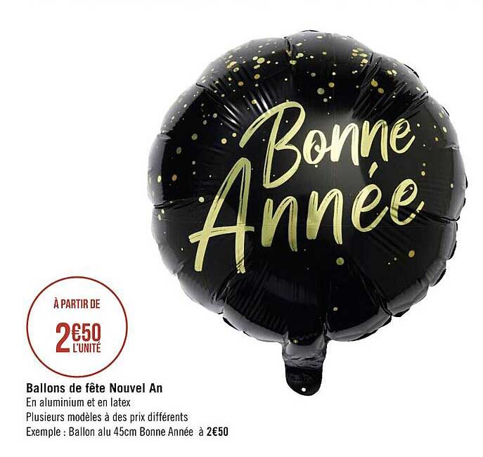 ballons de fête nouvel an