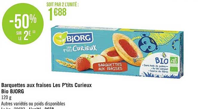 barquettes aux fraises les p'tits curieux bio bjorg