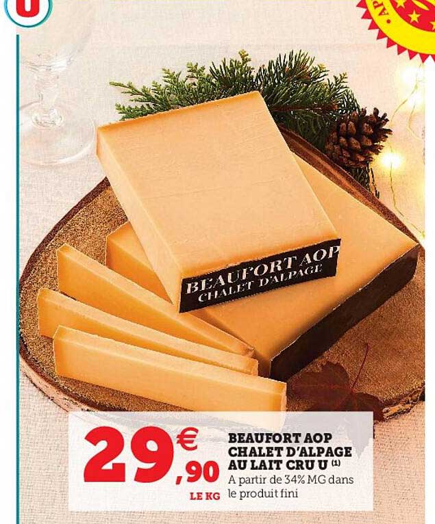beaufort aop chalet d'alpage au lait cru u