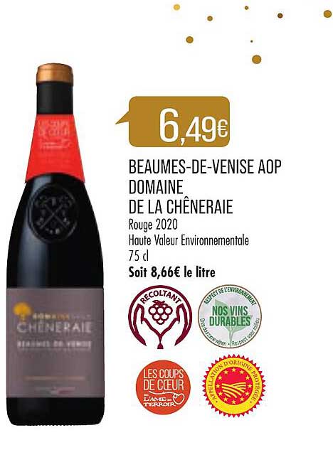 beaumes-de-venise aop domaine de la chêneraie