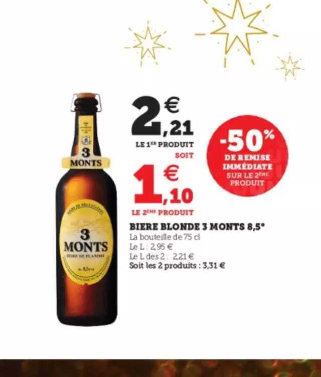 bière blonde 3 monts 8,5°