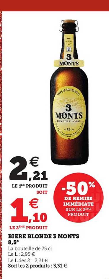 bière blonde 3 monts 8,5°