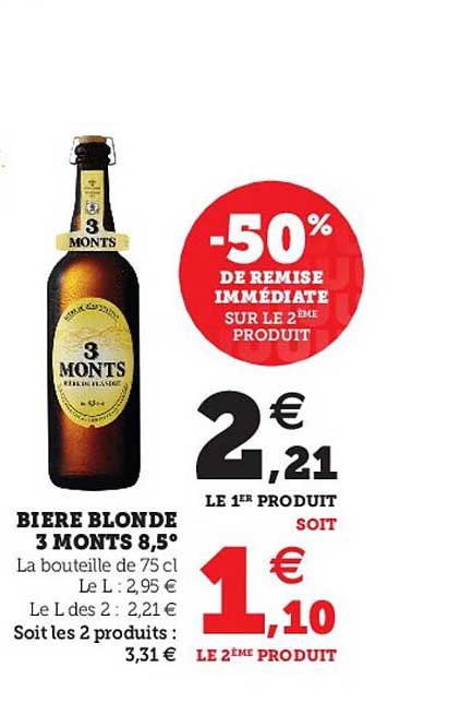 bière blonde 3 monts 8,5°
