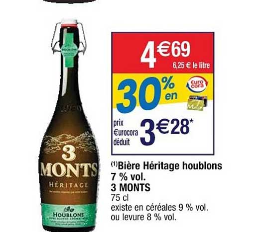 bière héritage houblons 7% vol. 3 monts