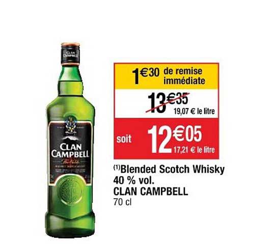 blended scotch whisky 40% vol. clan campbell