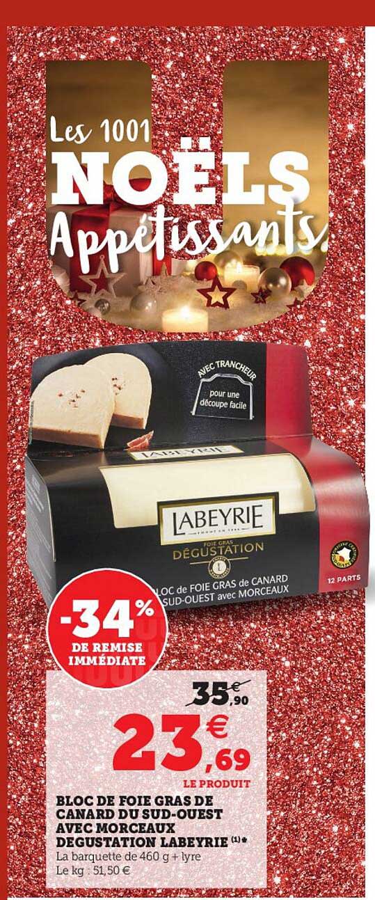 bloc de foie gras de canard du sud-ouest avec morceaux dégustation labeyrie