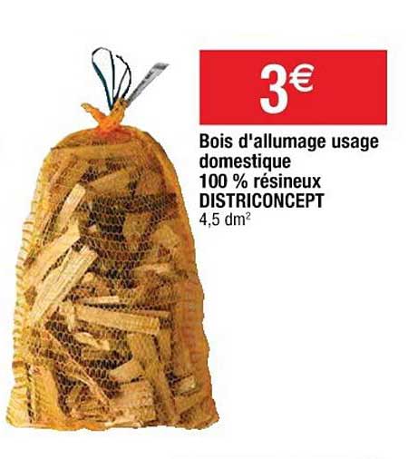 bois d'allumage usage domestique 100% résineux districoncept