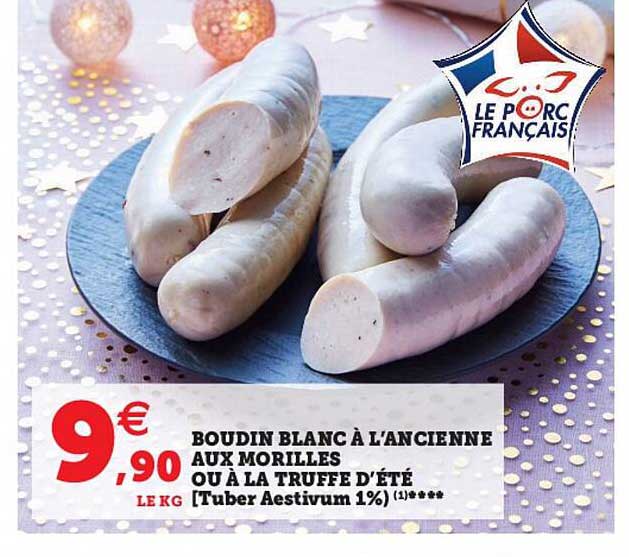 Boudin Blanc à L'ancienne Aux Morilles Ou à La Truffe D'été